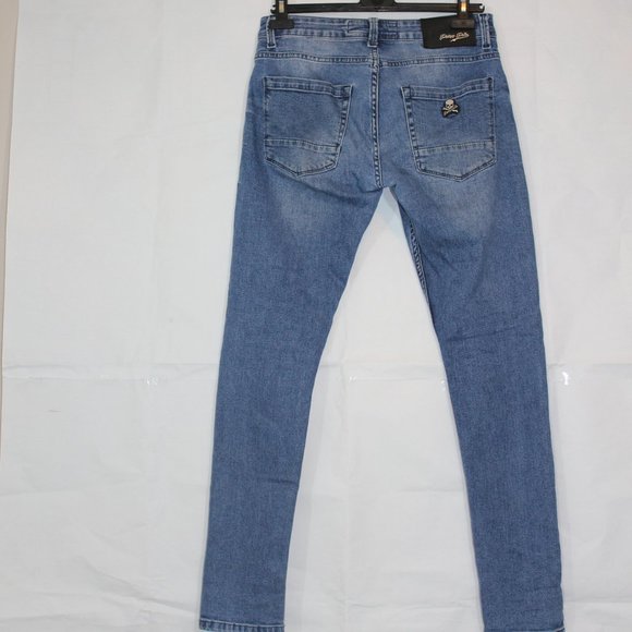 Philipp Plein Jeans blue mid-rise skinny men made in Italy Size 30 - Picture 5 of 15